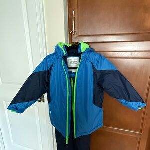 Carter's Navy and Lime Kids Puffer Jacket